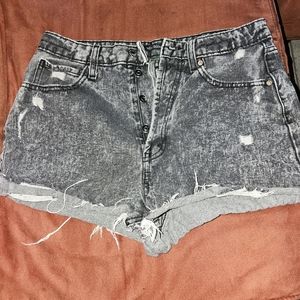 Black denim shorts size 10